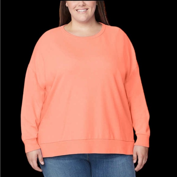 Ladies Buffalo 2X Crewneck Pullover Shirt Top Jersey Terry Cloth Long Sleeve NWT - Picture 3 of 9